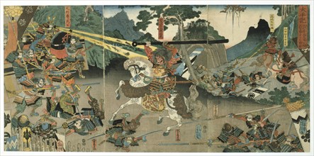 Battle scene from the series "The Forty-seven Faithful Samurai"