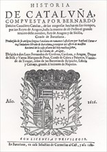 Title page of "Historia de Catalanya"