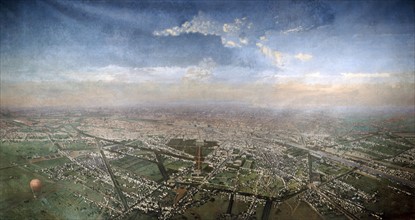 Navlet, General View of Paris from a Balloon