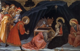 'Adoration of the  Magi'  painting on panel