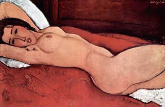 Modigliani, Reclining nude with arms folded behind her head