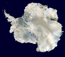 Photograph by satellite (MODIS) of Antarctica