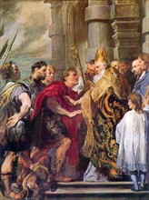Van Dyck, 'Ambrosius and Emperor Theodosius'