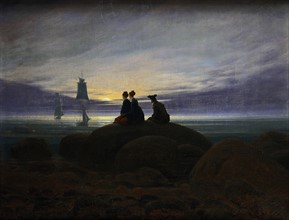 Friedrich, Moonrise over the sea
