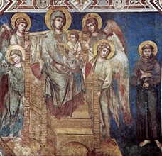 Cimabue, La Madone intronisée avec l'Enfant, Saint François et Quatre Anges