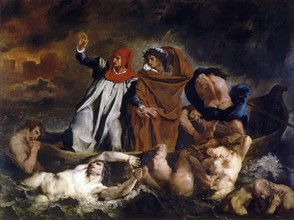 Delacroix, La Barque de Dante