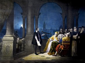 Galileo shows his telescope to the Doge Leonardo Donato