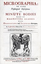 Première page d'une édition de "Micrographia"