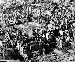 Destruction of Warsaw, capital of Poland, January 1945