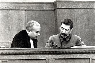 Joseph Stalin and Nikita Khrushchev in 1936