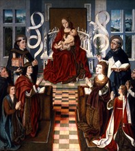 Virgen de los Reyes Católicos 15th Century anonymous painting showing Queen Elizabeth