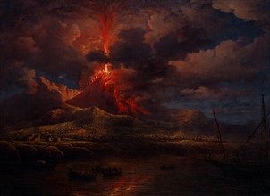 William Marlow, Vesuvius erupting at Night'