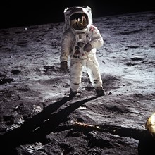 US Astronaut Buzz Aldrin, walking on the Moon July 20 1969