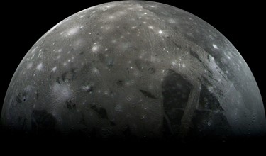 Ganymede is a moon of Jupiter and the largest moon in the Solar System