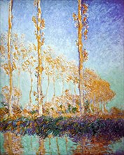Monet, Poplars, Three Pink Trees, Autumn