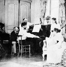 Claude Debussy composing