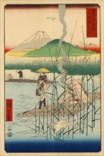 Mount Fuji from the Sagami River: From 'Thirty-six View of Mount Fuji'  1858
