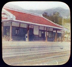 Railway station, Japan, 1895