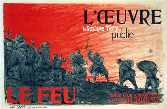 Le Feu',  1916, novel by Henri Barbusse, published by 'L'Oeuvre', Gustave Tery's socialist