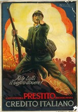 World War I Italian government poster for War Loan