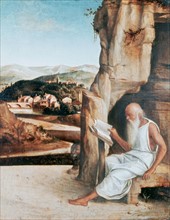 Attributed to Bellini, St Jerome in the Desert