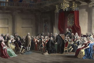 Schuessele, Franklin avant le Conseil des Lords