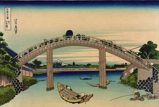 Hokusai, Le Fuji vu à travers le pont de Mannen