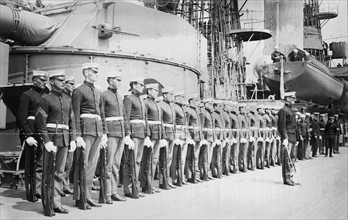 take part in the unveiling ceremonies for the memorial to the battleship Maine