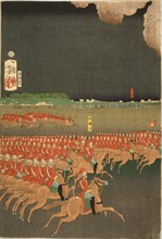 Yoshitoshi, Les troupes françaises et anglaises engagées dans un entraînement