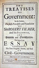 Title page 'Two Treatises of Government