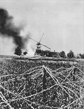 Moulin détruit par un tir d'obus allemand
