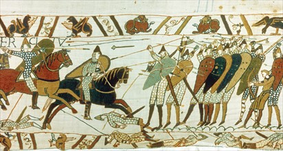 La tapisserie de Bayeux, bataille de Hastings