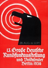 German Poster announcing a radio broadcasting in Berlin