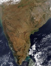 Vue satellite de la péninsule indienne