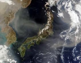 Vue satellite du Japon