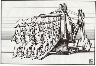 Caricature satirique russo-soviétique sur l'Industrie d'Etat sous Leonid Brezhnev