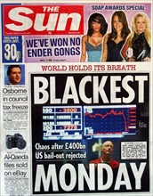 Front page of "The Sun"