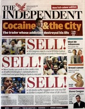 Première page de "The Independent"