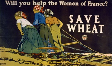 American poster to help French women during WWI