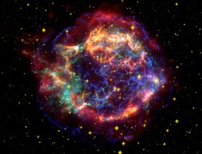 False-colour image of supernova remnant Cassiopeia A