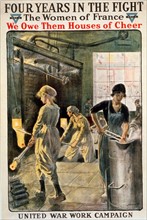 Première guerre mondiale : Affiche américaine sur le travail des femmes
