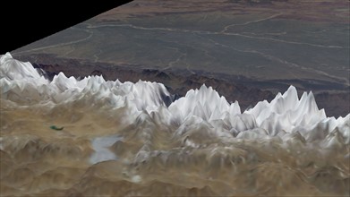 Vue satellite de l'Himalaya