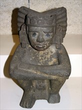 Seated stone figure of Xiuhtecuhtli - AD 1325-1521, Mexico