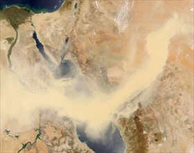 Sandstorm across the Red Sea