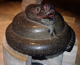 Aztec granite carving of a serpent, AD 1325-1521 - Mexico