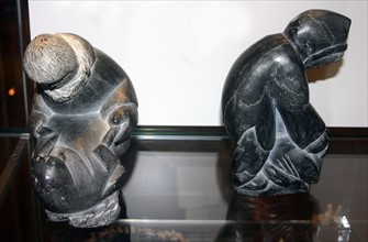 Two Inuit sculptures