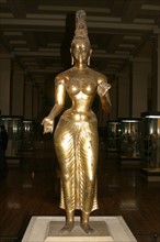 Silhouette en bronze doré de Tara