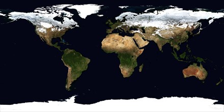 World Flat projection map