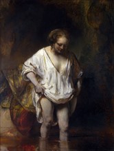 Rembrandt, A Woman Bathing in a  Stream