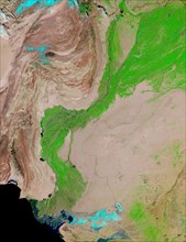 false-colour images feature the Indus River Valley